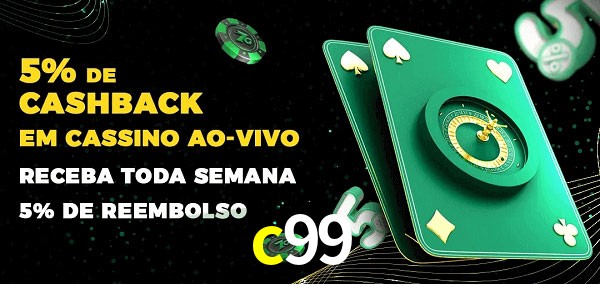 Promoções do cassino ao Vivo c99
